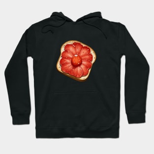 Strawberry Toast Kawaii Yummy Strawberries Sandwich Vintage Retro Bread Loaf Hoodie